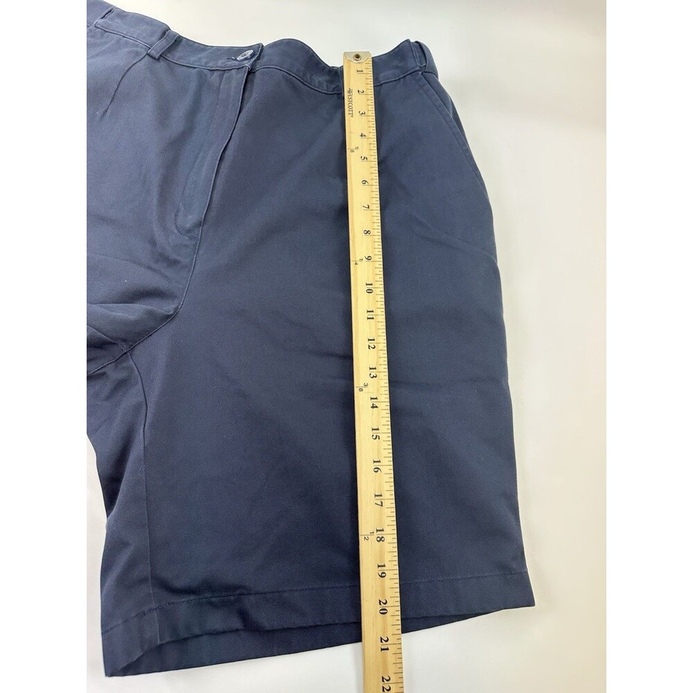 LL Bean Original Fit Chino Bermuda Shorts 9" Navy Cotton 274910 Women Regular 16 - Picture 16 of 16